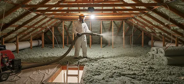 Installing blown-in insulation